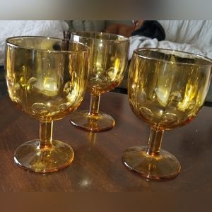 Amber glass large thumbprint pattern
